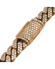 Diamnd Pave Cuban Link Chain Necklace in Rose Gold